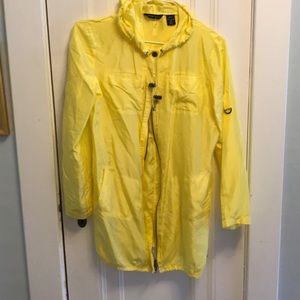 Yellow silk anorak jacket,New York and Company, S